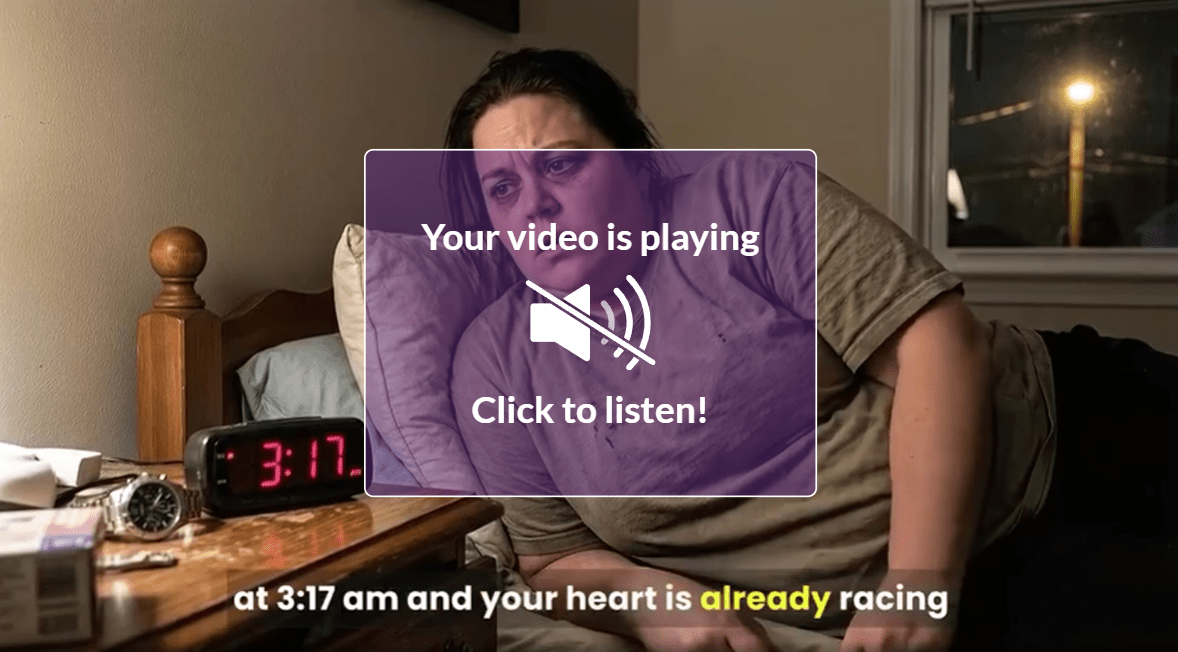 Yu Sleep video ad screenshot — official sales presentation